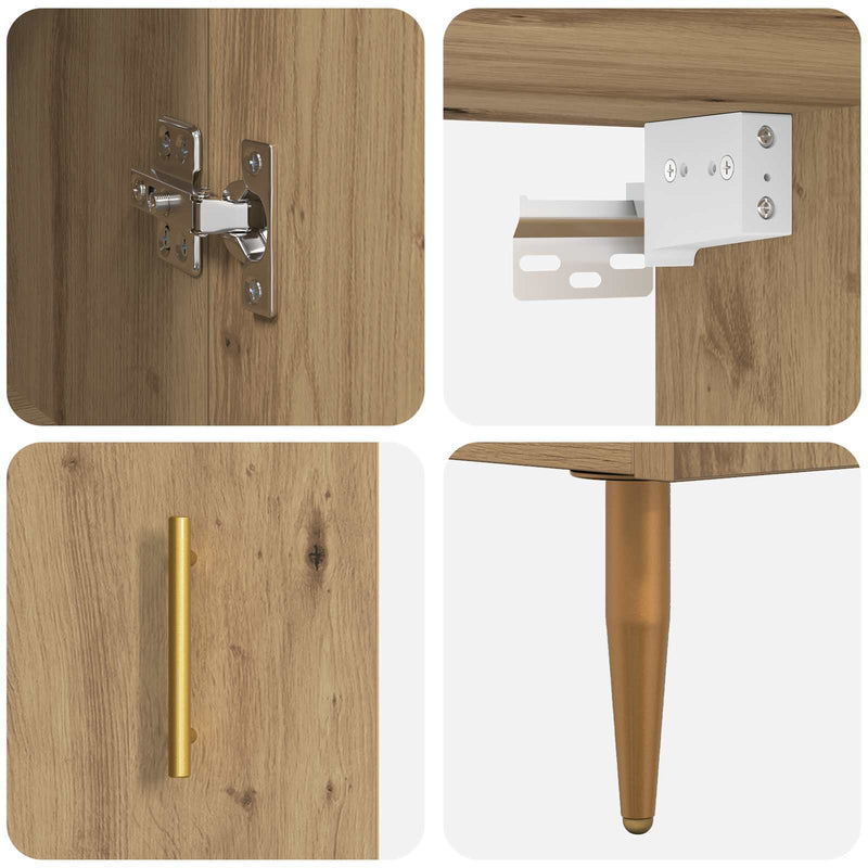 vidaXL Magasfiú Artisan tölgy 69,5 x 34 x 180 cm Faanyag