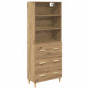 vidaXL Magasfiú fiókkal Artisan tölgy 69,5 x 32,5 x 180 cm Faanyag