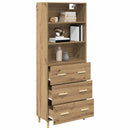 vidaXL Magasfiú fiókkal Artisan tölgy 69,5 x 32,5 x 180 cm Faanyag