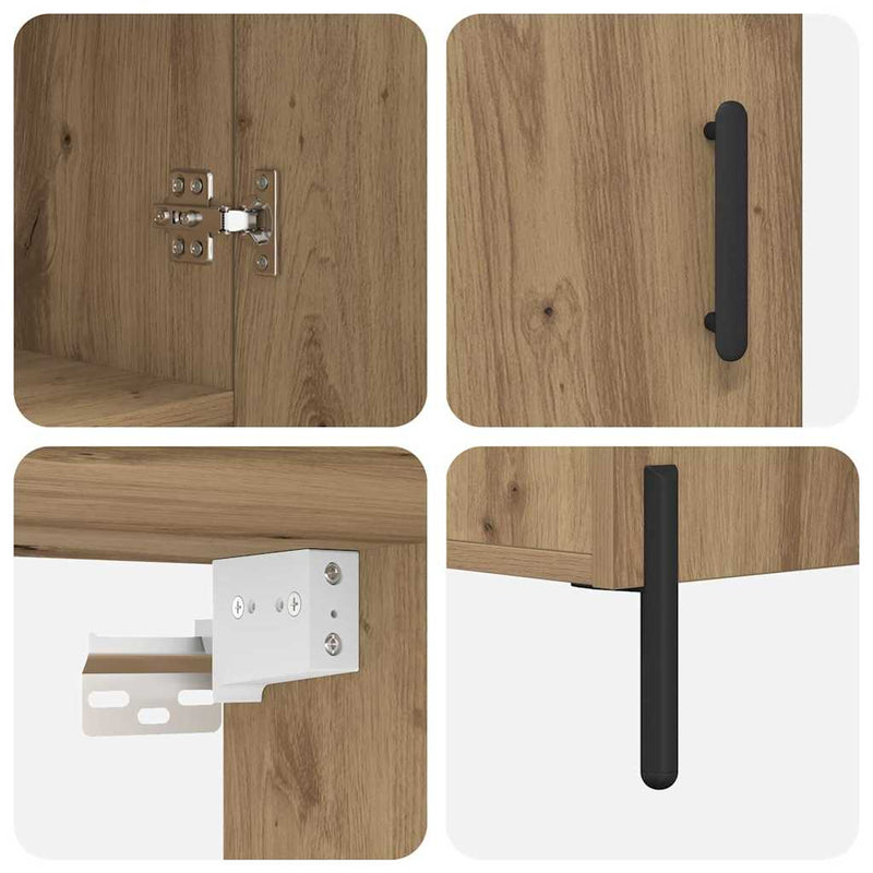 vidaXL Magasfiú Artisan tölgy 69,5 x 34 x 180 cm Faanyag