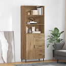 vidaXL Magasfiú 2 pcs Artisan tölgy 69,5 x 32,5 x 180 cm Faanyag