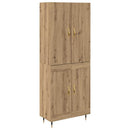 vidaXL Magasfiú Artisan tölgy 69,5 x 34 x 180 cm Faanyag