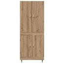 vidaXL Magasfiú Artisan tölgy 69,5 x 34 x 180 cm Faanyag