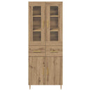 vidaXL Magasfiú 2 pcs Artisan tölgy 69,5 x 34 x 180 cm Faanyag