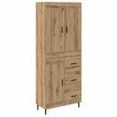 vidaXL Magasfiú 2 pcs Artisan tölgy 69,5 x 34 x 180 cm Szerelt Fa