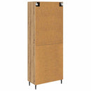 vidaXL Magasfiú 2 pcs Artisan tölgy 69,5 x 34 x 180 cm Szerelt Fa