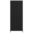 vidaXL Magasfiú 2 pcs Fekete tölgy Faanyag