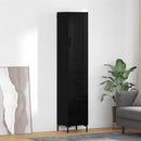 vidaXL Magasfiú fiókkal Fekete tölgy 34,5 x 34 x 180 cm Faanyag