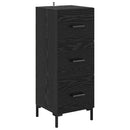 vidaXL Magasfiú fiókkal Fekete tölgy 34,5 x 34 x 180 cm Faanyag