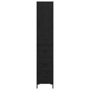 vidaXL Magasfiú fiókkal Fekete tölgy 34,5 x 34 x 180 cm Faanyag