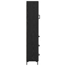 vidaXL Magasfiú fiókkal Fekete tölgy 34,5 x 34 x 180 cm Faanyag