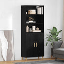 vidaXL Magasfiú Fekete tölgy 69,5 x 32,5 x 180 cm Faanyag