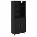vidaXL Magasfiú Fekete tölgy 69,5 x 32,5 x 180 cm Faanyag