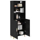 vidaXL Magasfiú Fekete tölgy 69,5 x 32,5 x 180 cm Faanyag