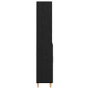 vidaXL Magasfiú Fekete tölgy 69,5 x 32,5 x 180 cm Faanyag