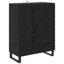 vidaXL Magasfiú fiókkal Fekete tölgy 69,5 x 34 x 180 cm Faanyag