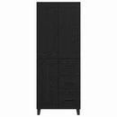 vidaXL Magasfiú fiókkal Fekete tölgy 69,5 x 34 x 180 cm Faanyag