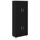 vidaXL Magasfiú Fekete tölgy 69,5 x 34 x 180 cm Faanyag