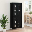 vidaXL Magasfiú Fekete tölgy 69,5 x 34 x 180 cm Faanyag