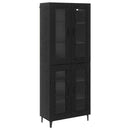 vidaXL Magasfiú Fekete tölgy 69,5 x 34 x 180 cm Faanyag