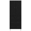 vidaXL Magasfiú fiókkal Fekete tölgy 69,5 x 34 x 180 cm Faanyag