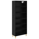 vidaXL Magasfiú Fekete tölgy 69,5 x 32,5 x 180 cm Faanyag