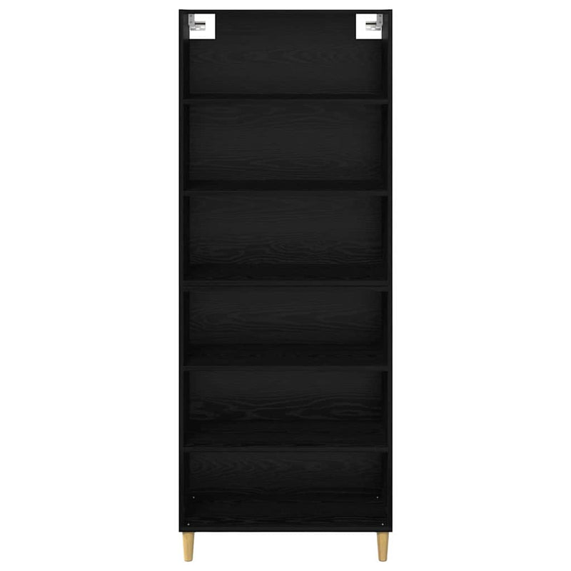 vidaXL Magasfiú Fekete tölgy 69,5 x 32,5 x 180 cm Faanyag