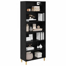 vidaXL Magasfiú Fekete tölgy 69,5 x 32,5 x 180 cm Faanyag