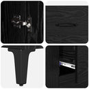 vidaXL Magasfiú fiókkal Fekete tölgy 69,5 x 34 x 180 cm Faanyag