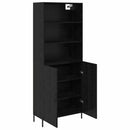 vidaXL Magasfiú Fekete tölgy 69,5 x 34 x 180 cm Faanyag