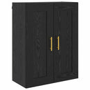vidaXL Magasfiú fiókkal Fekete tölgy 69,5 x 34 x 180 cm Faanyag