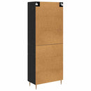 vidaXL Magasfiú fiókkal Fekete tölgy 69,5 x 34 x 180 cm Faanyag