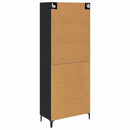 vidaXL Magasfiú fiókkal Fekete tölgy 69,5 x 34 x 180 cm Faanyag