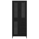 vidaXL Magasfiú fiókkal Fekete tölgy 69,5 x 34 x 180 cm Faanyag
