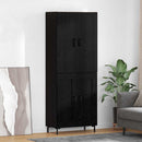 vidaXL Magasfiú Fekete tölgy 69,5 x 34 x 180 cm Faanyag