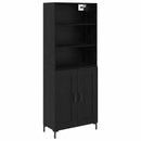 vidaXL Magasfiú fiókkal Fekete tölgy 69,5 x 34 x 180 cm Faanyag