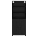 vidaXL Magasfiú fiókkal Fekete tölgy 69,5 x 34 x 180 cm Faanyag
