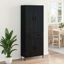 vidaXL Magasfiú fiókkal Fekete tölgy 69,5 x 34 x 180 cm Faanyag