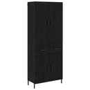 vidaXL Magasfiú fiókkal Fekete tölgy 69,5 x 34 x 180 cm Faanyag