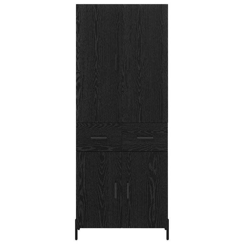 vidaXL Magasfiú fiókkal Fekete tölgy 69,5 x 34 x 180 cm Faanyag