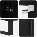 vidaXL Magasfiú 2 pcs Fekete tölgy Műanyag Fa és Üveg