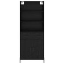 vidaXL Magasfiú fiókkal Musta tammi 69,5 x 34 x 180 cm Faanyag
