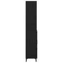 vidaXL Magasfiú Fekete tölgy 69,5 x 34 x 180 cm Faanyag