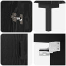 vidaXL Magasfiú 2 pcs Fekete tölgy Faanyag