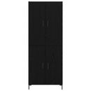 vidaXL Magasfiú 2 pcs Fekete tölgy Faanyag