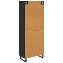 vidaXL Magasfiú fiókkal Fekete tölgy 69,5 x 34 x 180 cm Faanyag