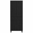vidaXL Magasfiú fiókkal Fekete tölgy 69,5 x 34 x 180 cm Faanyag