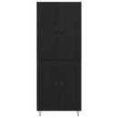 vidaXL Magasfiú 2 pcs Fekete tölgy Műanyag Fa és Üveg