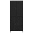 vidaXL Magasfiú 2 pcs Fekete tölgy Faanyag