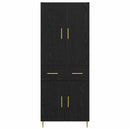 vidaXL Magasfiú fiókkal Fekete tölgy 69,5 x 34 x 180 cm Faanyag